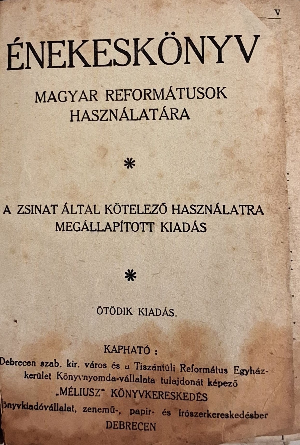 Énekeskönyv magyar reformátusok használatára – Ötödik kiadás – 2. kép