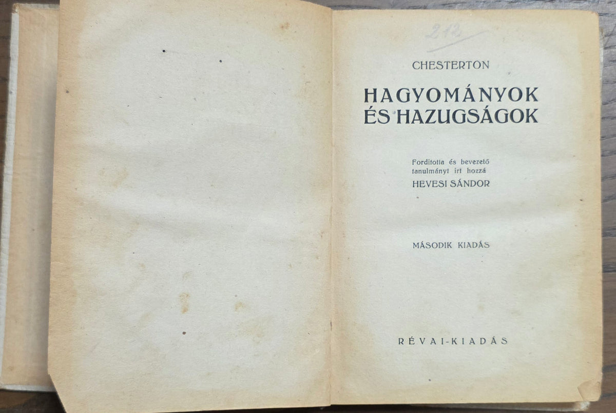 Hagyományok és hazugságok – G. K. Chesterton